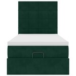 vidaXL Cadre de lit ottoman avec matelas vert foncé 80x200 cm velours