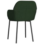 vidaXL Chaises à manger lot de 2 Vert foncé Velours