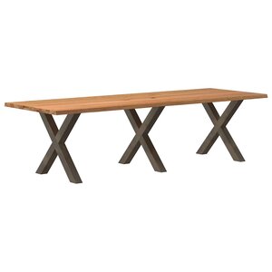vidaXL Table à manger marron clair bois de chêne massif rectangulaire
