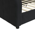 vidaXL Lit de repos sans matelas noir 90x200 cm velours