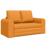 vidaXL Canapé-Lit 60cm Jaune foncé tissu