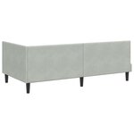 vidaXL Cadre de lit d'angle Gris clair 90 cm x 190 cm Velours