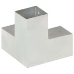 vidaXL Connecteurs de poteau 4 Pièces Forme en Y Métal galvanisé 81x81 mm