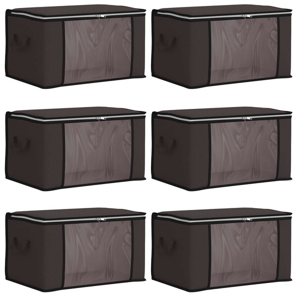 vidaXL Boîte de rangement avec fenêtre latérale transparente 6 pc