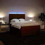 vidaXL Sommier à lattes de lit avec matelas Rose 140x190 cm Velours