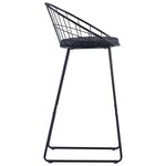 vidaXL Chaises de bar lot de 2 noir similicuir