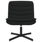 vidaXL Chaise pivotante Noir 63 x 75 x 76 cm tissu