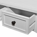 vidaXL Table de console et coiffeuse avec 3 tiroirs Blanc