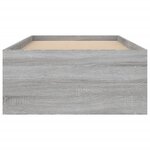 vidaXL Cadre de lit sonoma gris 75x190 cm petit simple