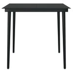 vidaXL Ensemble à manger jardin coussins 5 Pièces gris poly rotin verre