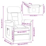Chaiselongue vidaXL Gris Foncé