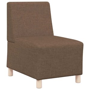 vidaXL Canapé modulaire sans accoudoirs Marron 55 cm Tissu