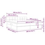 vidaXL Lit de Rangement avec matelas Gris clair 200 x 200 cm Velours