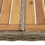 vidaXL Table à manger de jardin Marron 200x100x74 cm Résine tressée