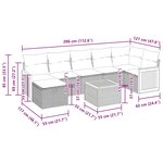 vidaXL Salon de jardin 8 Pièces avec coussins noir résine tressée