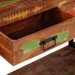 vidaXL Tables console 2 Pièces Multicolore Bois massif de récupération