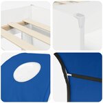 vidaXL Lit avec Tunnel 4 Pièces Blanc et bleu Bois d'ingénierie