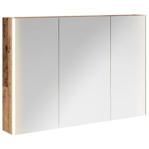 vidaXL Armoire Miroir de Salle de Bain Bois ancien