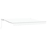 vidaXL Auvent Rétractable Blanc 400 × 350 cm Tissu  Métal