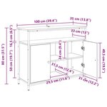 vidaXL Buffet Chêne artisanal 100 x 35 x 80 cm Bois d'ingénierie