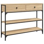 vidaXL Table console chêne sonoma 100x25x75 cm bois d'ingénierie
