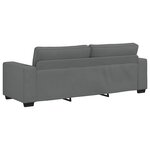 vidaXL Canapé à 3 places gris foncé 180 cm tissu