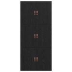 vidaXL Lit avec rangement en chêne noir 90 x 190 cm