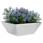 vidaXL Cache-pot de jardin 5 Pièces Argent 40 x 40 x 15 cm