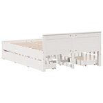 vidaXL Cadre de lit sans matelas avec tête de lit blanc 150x200 cm pin