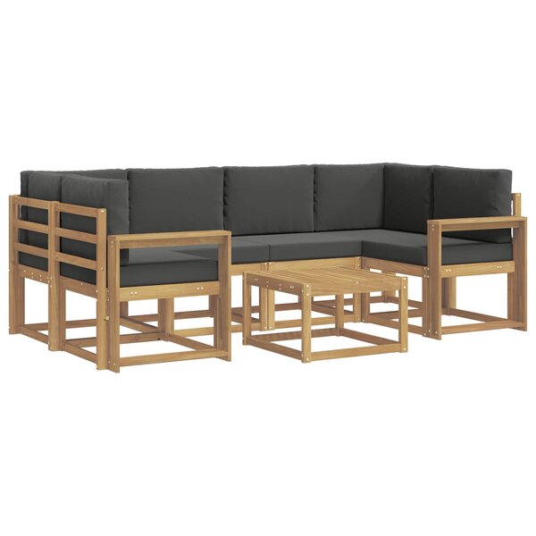 vidaXL Ensemble de canapés d'extérieur 7 pc Blanc et anthracite