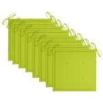 vidaXL Chaises de jardin empilables avec coussins lot de 8 Teck solide