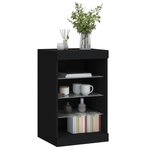vidaXL Buffet avec lumières LED noir 41x37x67 cm