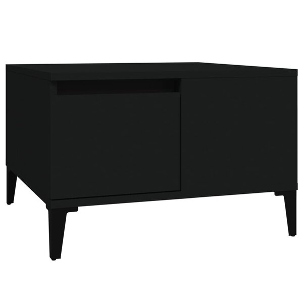 vidaXL Table basse noir 55x55x36 5 cm bois d'ingénierie