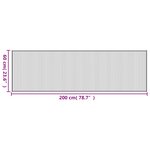vidaXL Tapis rectangulaire gris 60x200 cm bambou