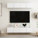 vidaXL Meubles TV 4 Pièces Blanc 80x30x30 cm Bois d'ingénierie