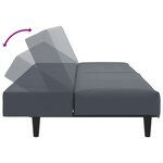 vidaXL Ensemble de canapés 2 Pièces gris foncé velours