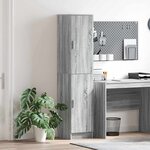 vidaXL Highboard Sonoma gris 35 x 39 x 168 cm Bois d'ingénierie