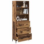 vidaXL Haut Armoire Bois ancien 69 5 x 34 x 180 cm Bois d'ingénierie