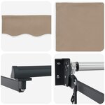 vidaXL Auvent rétractable électrique Beige et Anthracite 4 × 3 m