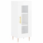 vidaXL Buffet Blanc brillant 34 5x34x90 cm Bois d'ingénierie
