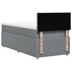 vidaXL Sommier à lattes de lit et matelas Gris clair 90x190 cm Tissu