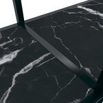 vidaXL Table console Noir 200x35x75 5 cm Verre trempé