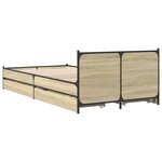 vidaXL Cadre de lit avec tiroirs sans matelas chêne sonoma 75x190 cm