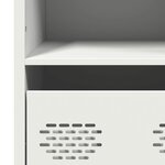 vidaXL Buffet haut blanc 101 5x39x103 5 cm acier