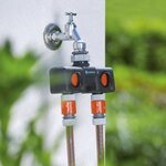 Gardena raccord de robinet double noir et orange 8193-20