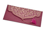 PAPERTREE TAJ Lot de 5 Enveloppes cadeau 19x10 cm - Bordeaux