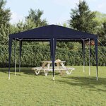 vidaXL Tente de fête Bleu  Blanc 400 x 400 x 266 cm Polyester  Acier
