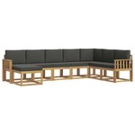 vidaXL Ensemble de canapés d'extérieur 8 pc Blanc et anthracite