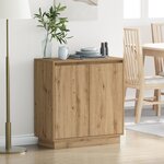 Buffet vidaXL LED Chêne Artisan 71x34 5x75 cm en bois d'ingénierie