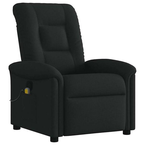 vidaXL Fauteuil de massage inclinable Noir Tissu